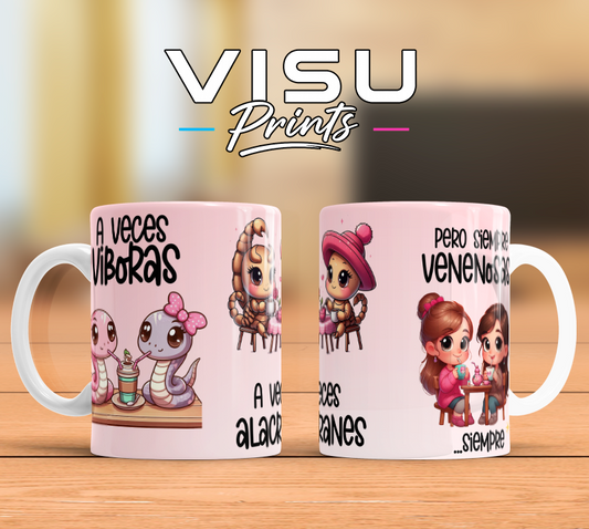 Taza “A Veces Víboras” 🐍☕💖