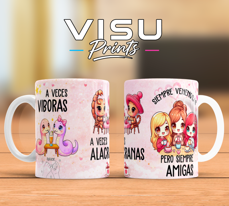 Taza “A Veces Víboras, A Veces Alacranas” 🐍🦂☕💖