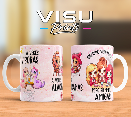Taza “A Veces Víboras, A Veces Alacranas” 🐍🦂☕💖